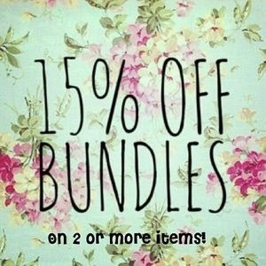 15% off of bundles of 2 items or more!